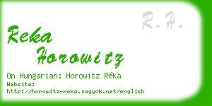 reka horowitz business card
