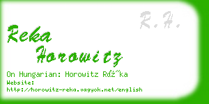 reka horowitz business card